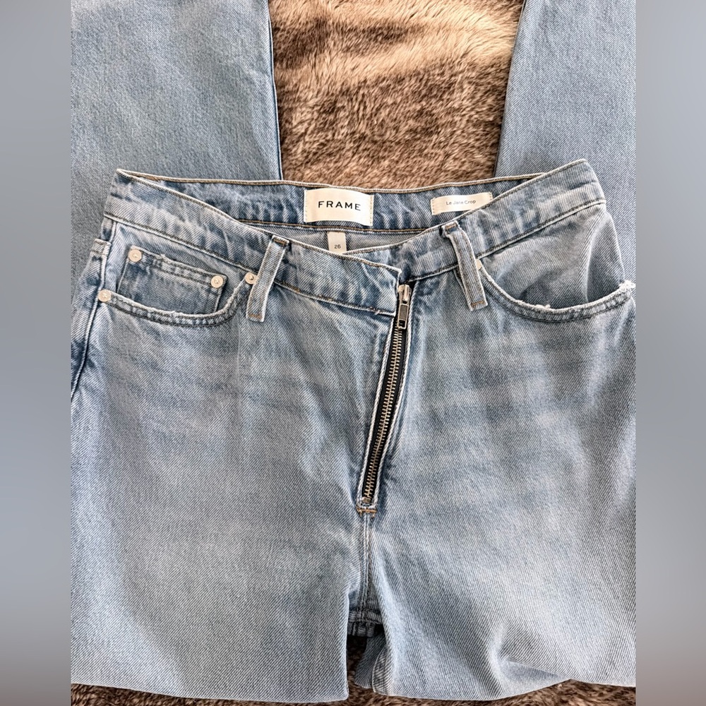 Frame Denim Asymmetrical Zipper